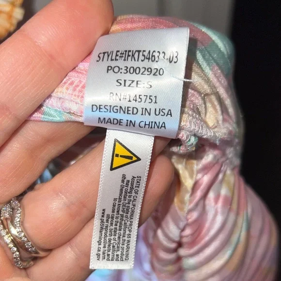 Fantastic Fawn Floral Poncho/Top/Mini Dress -Size Small - Picture 8 of 8